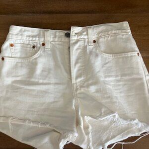 White Levi's Denim Shorts